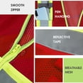 thumbnail image 4 of Chaleco de seguridad SULWZM rojo XL con cremallera y bolsillos, 4 of 6