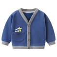 thumbnail image 2 of TIREOW Toddler Baby Girls Knit Cardigan Coat Button Down V Neck Long Sleeve Sweater with Cute Embroidery Lightweight Sweaters Jacket, 2 of 4