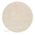 thumbnail image 2 of Teppich Homes Geometric Luxury Under Your Feet Contemporary Area Rug, Off-White Geometric, 18' x 18', Handmade, 2 of 6