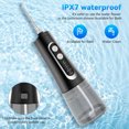 thumbnail image 2 of AMBLER Cordless Water Flosser for Teeth,4 Modes 4 Jet Tips Rechargeable Dental Oral Irrigator for Home and Travel (Black), 2 of 7
