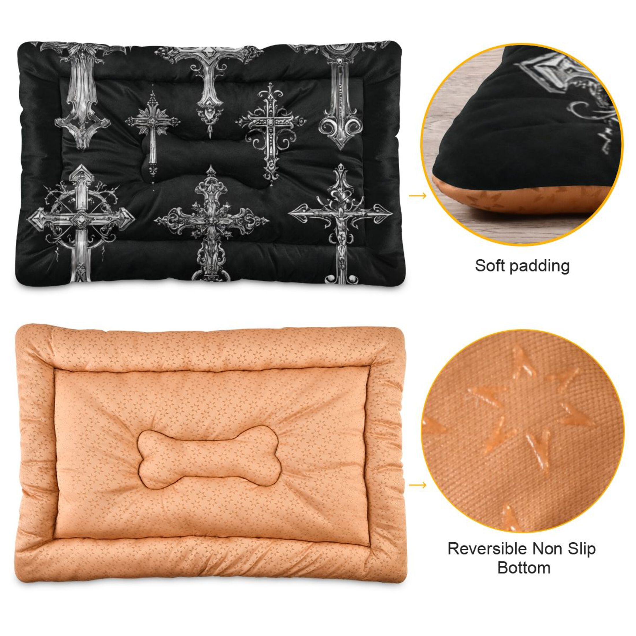 Cozy Mat Pet Bed Indoor Outdoor Warm Soft For Cat Dog Puppy(S/M) The Cross Designs