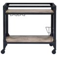 thumbnail image 3 of ACME Jorgensen Serving Cart, Rustic Oak & Charcoal 98355, 3 of 3