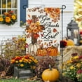 thumbnail image 2 of Fall Garden Flag Cross Pumpkin 12x18 Inch Double Sided for Outside Burlap Religious Thanksgiving Welcome Small Seasonal Autumn Yard Decoration CF1863-12, 2 of 6