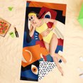 thumbnail image 5 of Toalla de playa de microfibra, toallas de viaje sin arena, toalla ligera de 180 x 100 cm, de secado rápido, súper absorbente, para acampar, piscina, gimnasio, yoga, regalo esencial para la playa para, 5 of 5