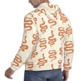 thumbnail image 6 of Kdxio Hand Drawn Snake Print Mens Casual Hooded Collar Drawstring Hoodies Pullover Sweatshirts Casual Long Sleeve Shirts-X-Large, 6 of 7