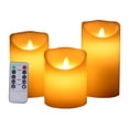 thumbnail image 1 of Luces parpadeantes de color blanco cálido con control remoto y temporizador, perfectas para la decoración del hogar Velas LED sin llama, 1 of 6