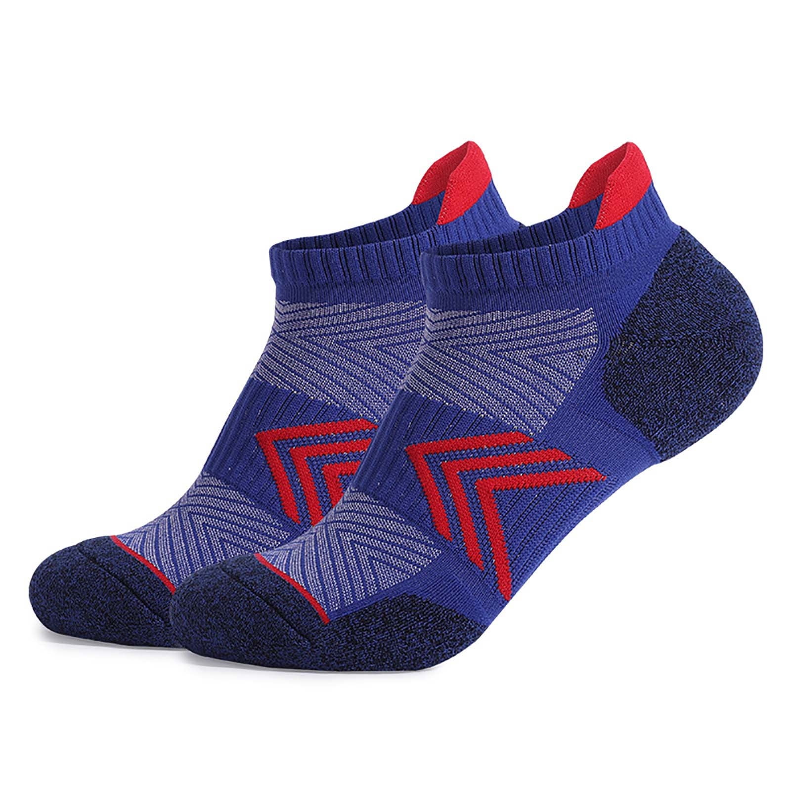 Socks for Men Running Socks Cotton Ankle Hiking Socks 6 Pairs Thick Cushion Absorb Sweat Breathable No Show Socks