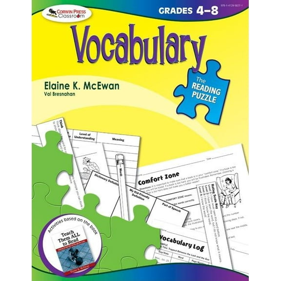 Reading Puzzle The Reading Puzzle: Vocabulary, Grades 4-8, (Paperback)