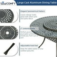 thumbnail image 6 of SOCIALCOMFY 10-Piece Patio Cast Aluminum Dining Set, All Weather Outdoor Dining Furniture Set for 8 Person, Includes 8 Dining Chairs and 61" Large Round Dining Table w/ 31" Lazy Susan, Umbrella Hole, 6 of 7