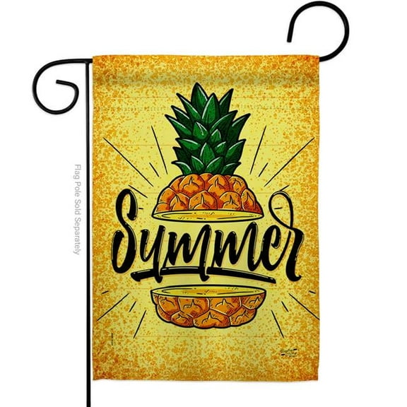 Angeleno Heritage G135518-BO Pinapple Summer Fun Summertime & Sun 13 x 18.5 in. Double-Sided Decorative Vertical Garden Flags for House Decoration Banner Yard Gift