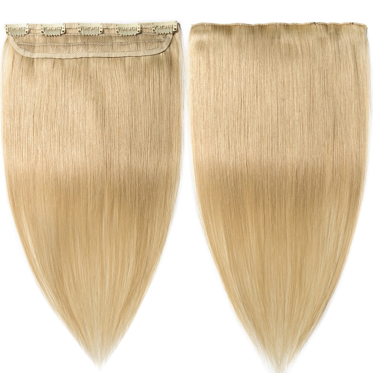SEGO Clip in Hair Extensions Human Hair 3/4 Full Head 100% Real Remy Thick Hair Extensions Silky Straight Balayage Blonde Hair Pieces