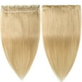 thumbnail image 3 of SEGO Clip in Hair Extensions Human Hair 3/4 Full Head 100% Real Remy Thick Hair Extensions Silky Straight Balayage Blonde Hair Pieces, 3 of 9