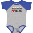 thumbnail image 3 of Inktastic I Love Trains Boys or Girls Baby Bodysuit, 3 of 5