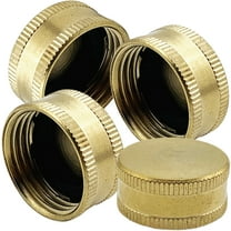 4 Pcs Hose Metal Ends Cap Durable Garden Supplies Cover Thread Stopper Brass