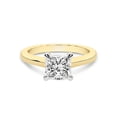 thumbnail image 3 of IGI Certified 2 Carat Princess Shape Lab Grown Diamond Engagement Ring | 14K Yellow Gold | Agnes Criss Cross Prong Solitaire Diamond Ring | FG-VS1-VS2 Quality Friendly Diamonds, 3 of 6
