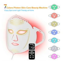 ZJZK LED Facial Mask with Neck LED Face Light Therapy Mask Photon Rejuvenation Machine Lifting Brightening Shrink Pores