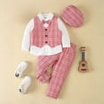 thumbnail image 2 of UAYOTSE Baby Boy Clothes Outfit Suit Long Sleeve Gentleman Tuxedo Vest Wedding Birthday Party Suit,Sizes 1-2 Years, 2 of 8