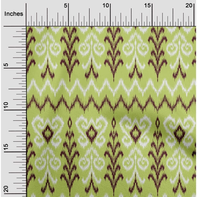 oneOone Tissu Polyester Lycra Chevron & Tourbillon Imprimé Ikat Tissu BTY 56 Pouces de Large