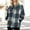 Navy, variant on LSLJS Jacket for Women Zip up Mid Length Shackets Jackets Casual Plaid Print Jacket with Side Pockets Fall Outfits, S-2XL