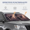 thumbnail image 4 of Daiia Dinosaur Moonlit Forest 2PCS Car Windshield Sun Shade, Foldable Sun Shield for Car Front Window, Auto Sun Blocker Visor Protector Universal for Truck SUV Pickup-Large, 4 of 7