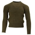 thumbnail image 1 of WWII Era French Military Issued Wool Sweater, Warm Comfortable Wool, Medium, OD, 1 of 3