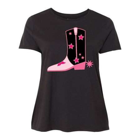 - Cute Western Cowboy Boot Women's Plus Size T-Shirt