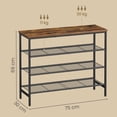 thumbnail image 3 of LEDREM Shoe Rack Four-layer Iron Wire Wtandard Part Whoe Rack, 3 of 6
