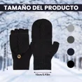 thumbnail image 2 of Guantes Tejidos Invierno Frio Dedos Descubiertos Para Hombre, 2 of 7