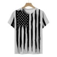 thumbnail image 6 of GaThRRgYP Plus Size Tops for Women,Summer Shirts for Women Short Sleeve,Women's Summer Casual Crewneck Short Sleeve T-Shirts Flag Print Fit Basic Tops Tees Blouses Gray L, 6 of 6