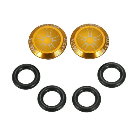 Handlebar End Plugs Lixada 1 Pair of Bike Cycling Bicycle MTB Handlebar Bar End Plugs Caps Set Aluminum Alloy ()