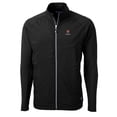 thumbnail image 2 of Men's Cutter & Buck Black Harvard Crimson Big & Tall Adapt Eco Knit Hybrid Recycled Full-Zip Jacket, 2 of 3