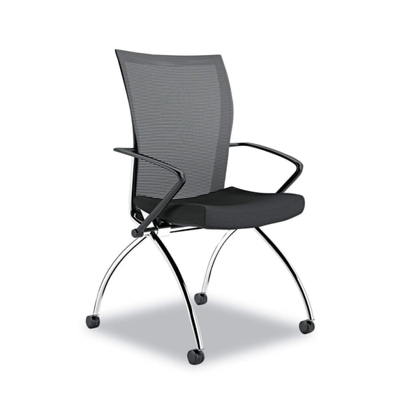 Mayline Valore High-Back Guest Chair in Black (Set of 2)
