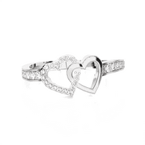 1/6 ctw Round Lab Grown Diamond Ring in Sterling Silver