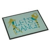 Lets Dance Linen Teal Indoor or Outdoor Mat 18x27 BB5374MAT