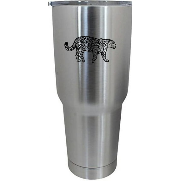 Leopard Body Zoo Animal Themed Etched 30oz Stainless Steel Tumbler