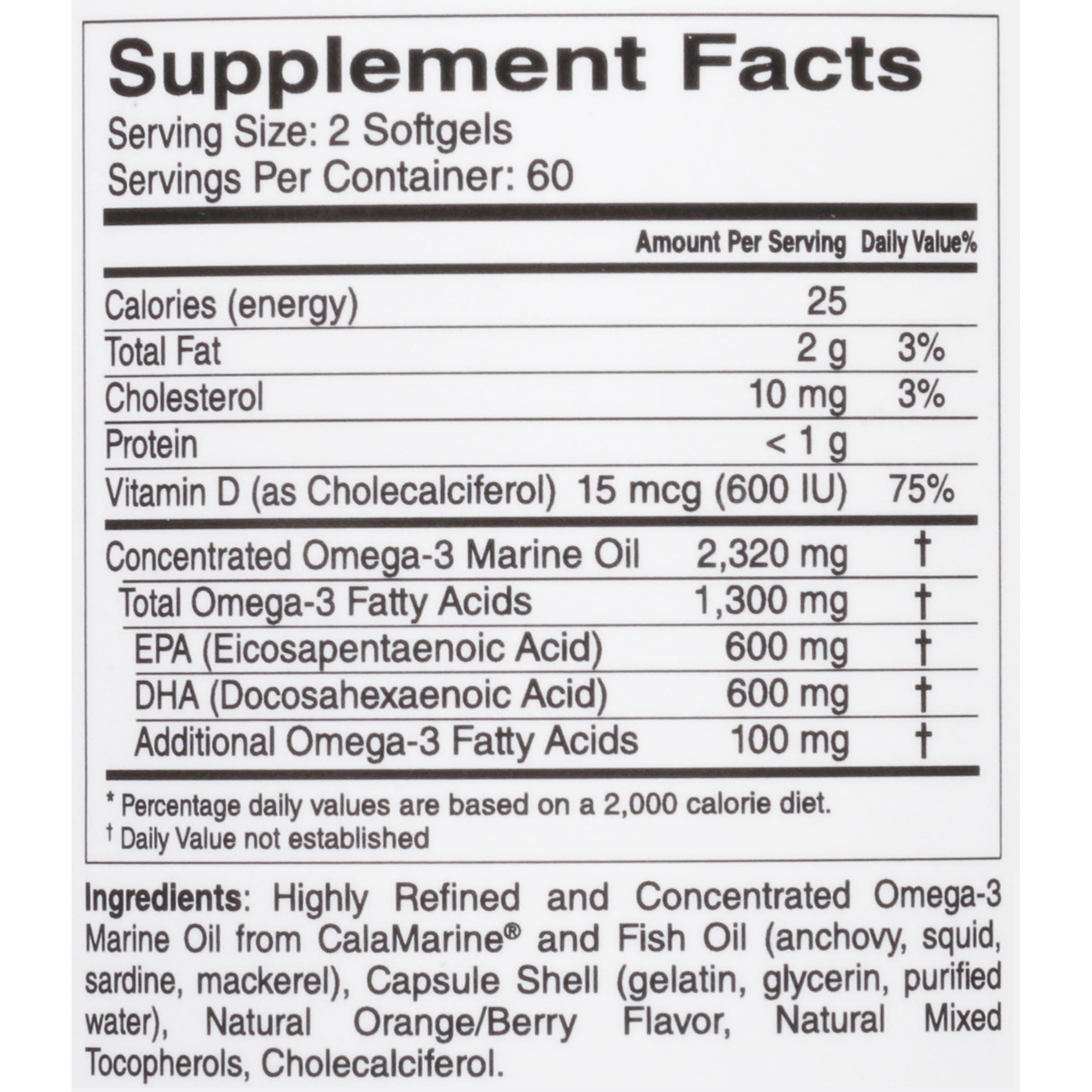 Cardiotabs Extra Strength Orange Berry Omega-3 + Vitamin D3 Dietary Supplement Softgels 120 ct Bottle