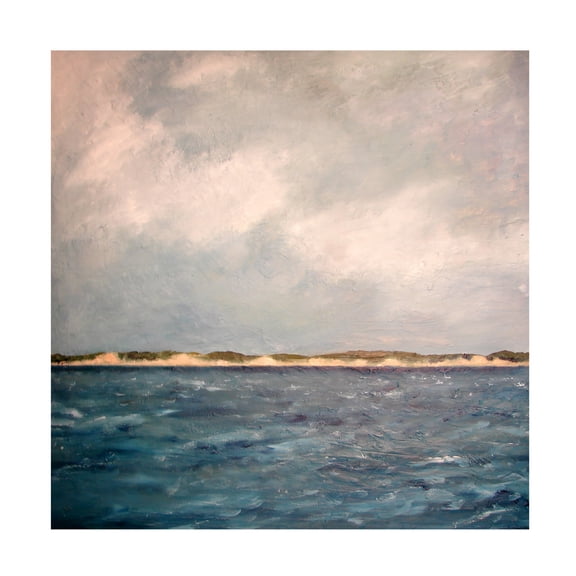 Trademark Fine Art Michelle Calkins Dunes of Lake Michigan with Big Sky Canvas Wall Art - 24x24