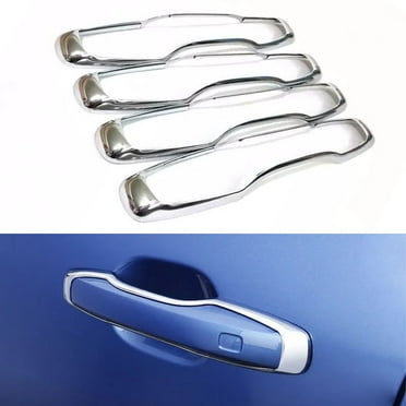 For XC60 2018- 2023 Hollow Front& Rear Chrome Door Handle Cover Trim 4pcs