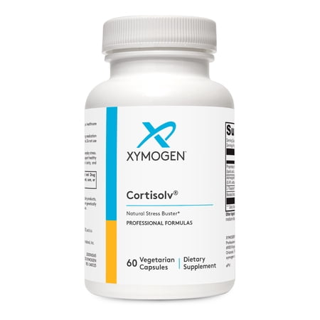 XYMOGEN Cortisolv Cortisol Supplement Ashwagandha Supplement with L Theanine to Support Healthy Cortisol Levels, Energy, Relaxation and Mental Clarity (60 Capsules)