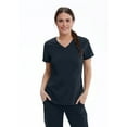 thumbnail image 1 of Grey's Anatomy Women's GRST013 Zoe Princess Seam Scrub Top-Steel-M, 1 of 4