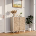 thumbnail image 5 of COSIEST Storage Cabinet, Vintage Accent Cabinet with Adjustable Shelf, Buffet Sideboard with Decorative Pattern for Kitchen, Dining Room, Living Room, Hallway, 5 of 7