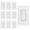 White, variant on ELEGRP 15 Amp Light Switch Decorator 120V Single Pole Rocker AC Quiet , with Wall Plate, Matt White (10-Pack)