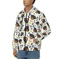 thumbnail image 3 of Goofa Rottweiler Pattern Mens Full-zip Hoodie, Zip-up Pullover Hooded Sweatshirt, Kangaroo Pocket Hoodie Ideal for Daily Wear, Travel, and Home-Small, 3 of 5