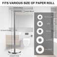 thumbnail image 7 of KLDKLD Toilet Paper Holder Stand,Brushed Nickel Toilet Paper Holder SUS 304 Stainless Steel,Free Standing Toilet Paper Holder for Bathroom,Weighted Base Bathroom Toilet Paper Holder for 2 Pack, 7 of 7