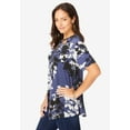 thumbnail image 5 of Jessica London Women's Plus Size Stretch Knit Cutout Swing Tunic, 5 of 6