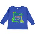 thumbnail image 3 of Inktastic My Nan Loves Me Grandson Dinosaur Boys Long Sleeve Toddler T-Shirt, 3 of 5