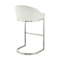 thumbnail image 4 of Lina 24 Inch Counter Stool Chair Metal Cantilever Base White Faux Leather, 4 of 9