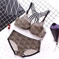 thumbnail image 2 of Sujetador de encaje con espalda bonita con estampado de leopardo a la moda Sexy para mujer, traje de sujetador que no deja marcas Fridja  nalpqowj10314, 2 of 4