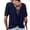 Navy, variant on Open Back Tops for Women Back Twist Criss Cross Short Sleeve Tshirts Loose Fit Casual Solid Color Crew Neck Blouses M