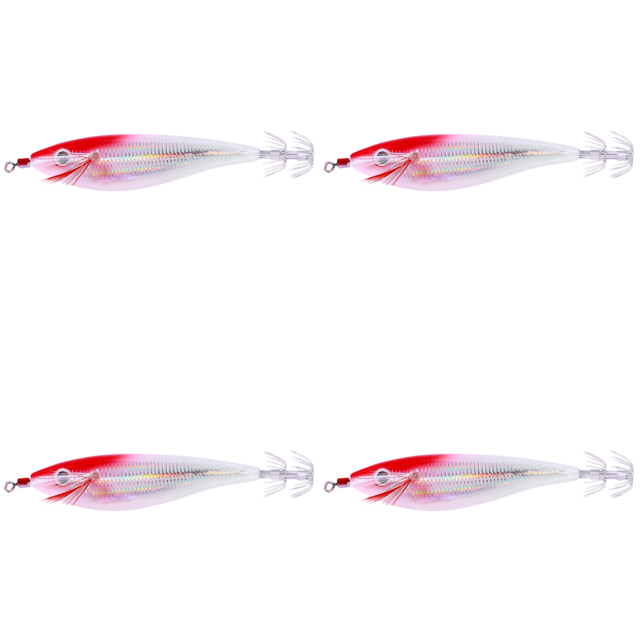 Señuelo Con Anzuelos Pulpo 10cm 10g Cebo Luminoso para (cabeza Cuerpo Plateado) Rojo